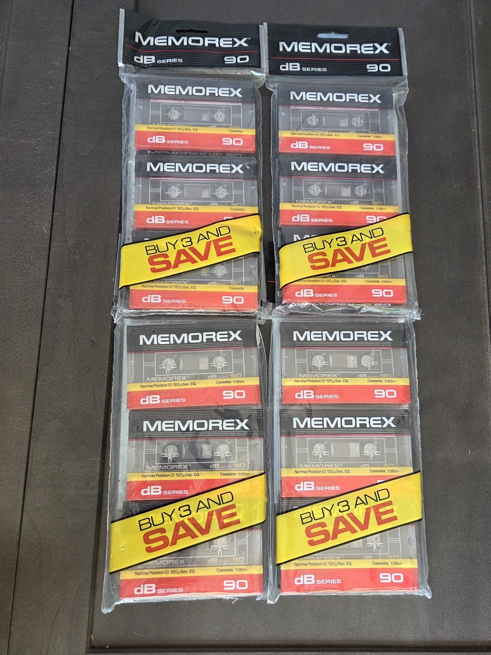 Vntg Bundle of 4 Memorex Db Series 90 Blank Cassette Tape 3-Packs (Sealed) NWT